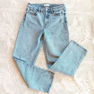 Bohme Classic Georgia Crop Straight Leg Denim Blue Jeans